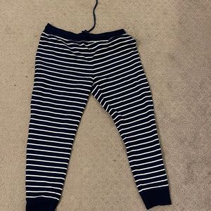 Navy and white striped sweat pants from Vineyard Vines. Size M.